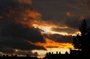 Krasser Wolkenhimmel mit Abendsonne  6936